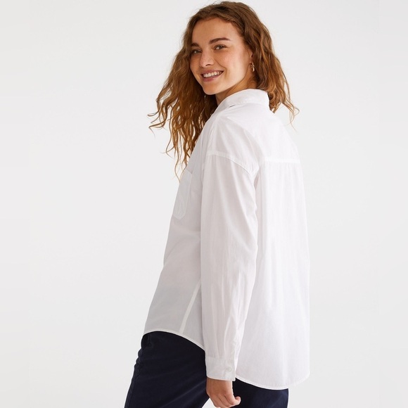 NWT Aeropostale Relaxed Poplin Shirt White Large - Picture 5 of 10